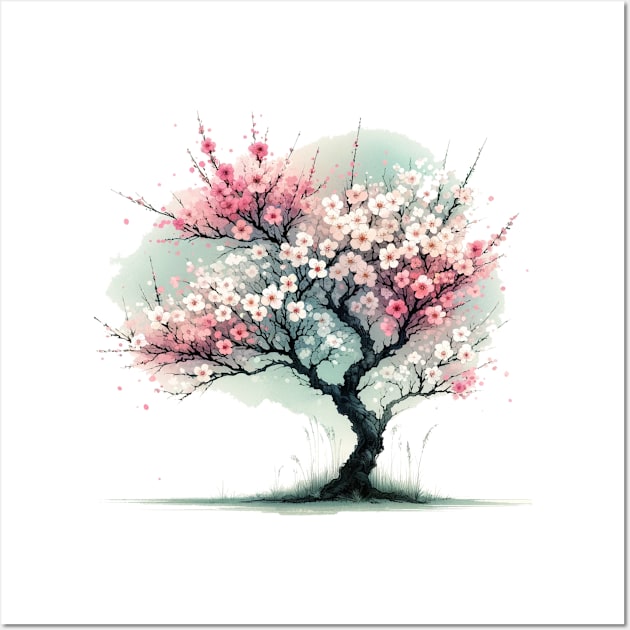 Blossom of Renewal Spring Awakening Illustration Wall Art by GracePaigePlaza